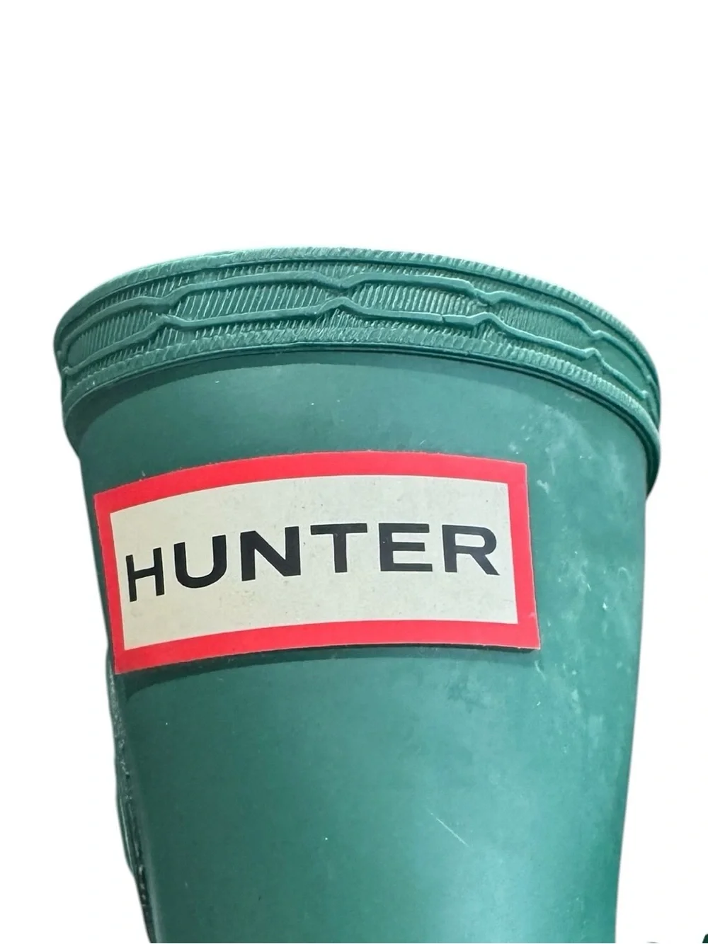 Hunter Original Tall Matte Green Wellington Rubber Rain Boots Size 8 - Picture 2 of 12